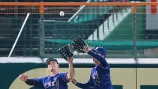 【中日】外野手がクラッシュ！センター花田旭とレフト細川成也が激突、先発・柳裕也は痛い失点