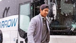 大谷翔平は「1番・DH」　大雪で銀世界…菅野智之と対戦、右肩死球の不安払拭なるか