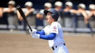 中央学院・谷Ｊｒ．が公式戦初安打　父・佳知氏「底力ある」母・亮子さん「いろんな経験がヒットに」