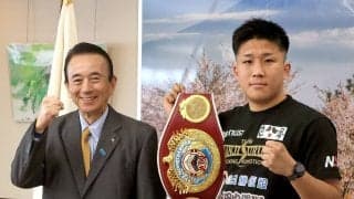 ＷＢＯアジアパシフィック・スーパーフェザー級王者・大畑俊平が静岡県庁訪問　知事にベルト披露　９月初防衛戦異例の「県庁計量」も