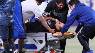 中日・川越にアクシデント　代打で適時打→走塁で右肩負傷か…担架で搬送、場内沈痛