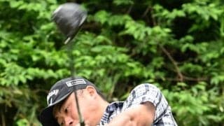 男子ゴルフ　出利葉太一郎が飛ばしを貫いてＶ圏内で粘る