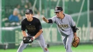 阪神がスタメン大改造　ドラフト１位・立石がプロ初三塁で先発出場　佐藤輝が右翼、森下が左翼　試合前練習から新オプションを展開
