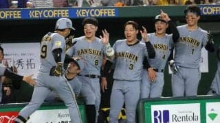 阪神　今季最長５連勝で貯金は最多の１１で首位浮上　ドラ１・立石がプロ本塁打　才木は球団最長の巨人戦９連勝