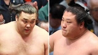 ３敗で並んでいた大関霧島と小結若隆景がともに勝って優勝決定戦へ