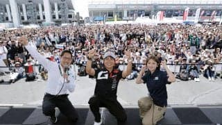 インカム故障パニックの裏話など…スーパーフォーミュラにWRCの勝田貴元が来場