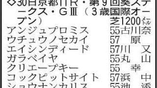 【葵ステークス展望】エイシンディードのスピードに注目　アンジュプロミスの古川奈穂騎手は初重賞制覇がかかる