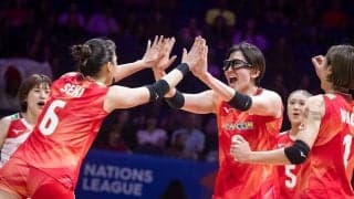 女子日本代表　フランスとの初戦を制しVNL白星スタート