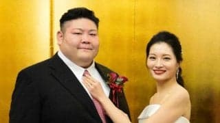 大相撲の元幕内剣翔、現役ＣＡ妻と新ヘアスタイルで登場！結婚披露宴と同時開催の断髪式で号泣