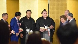 安青錦「これからもてっぺんを目指して」大関昇進パーティー約1100人を前に再起へ決意