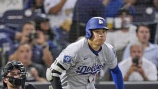 大谷翔平がスキーンズと今季初対戦　昨季サイ・ヤング賞右腕に対して２打席目は３球連続の１５６キロで空振り三振　２打席連続で凡退