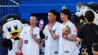 【ロッテ】OB岡田幸文氏、大嶺祐太氏、加藤翔平氏がセレモニアルピッチ「TEAM26デー」