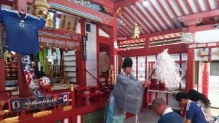 日本よＷ杯で駆け上がれ「足の神様」で必勝祈願祭　大阪・服部天神宮