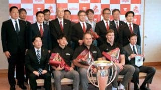 【ラグビー】神戸がリーグワン初制覇＆７季ぶり日本一を神戸市に報告　ＳＯ李承信「新神戸駅で降りた時に、今までにない幸せな気持ちになった」