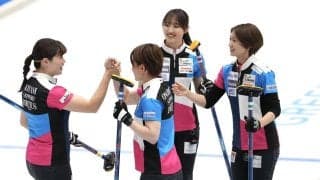 【カーリング】五輪出場フォルティウス第4E　２点スチールに成功して逆転する