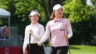 古江彩佳&西村優菜が1打差2位で週末へ 岩井ツインズは4位 渋野&勝は16位
