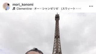 「パリが似合います」高安、大の里＆玉鷲と凱旋門前でツーショット　同行する妻・杜このみが公開