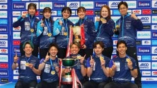女子ＳＣ軽井沢が大逆転！男子と大会初アベックＶ　最終エンド３点“サヨナラ勝ち”　上野美「五輪に立ちたい気持ち強くなった」
