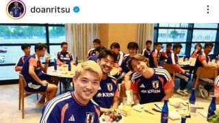 堂安律が２８歳バースデー！ケーキ運んできたＤＦをイジる「人の誕生日祝う時どこにでもいるな！」