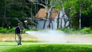 全米オープンで異例「シリンジリング」実施へ 最大18m級の突風対策でグリーンに散水