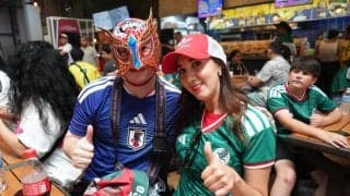 日本－チュニジア会場は４時間半前から熱気　報道陣も大歓迎受ける