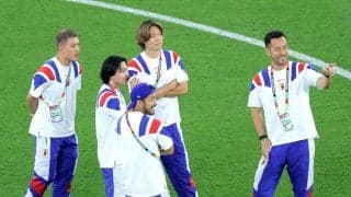 【Ｗ杯】森保ジャパンがチュニジア戦の会場入り　堂安律＆小川航基らがピッチを確認　１３時キックオフ