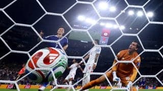 FW上田がW杯初ゴール“綺世キャノン”代表17点目で初のミドル弾「鬼門」２戦目の勝利へ２点目