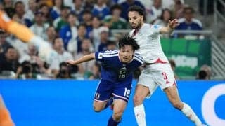 惜しい…上田綺世の1ミリ？　VARでノーゴール判定…本田圭佑は「２ミリ入ってた！」と反応