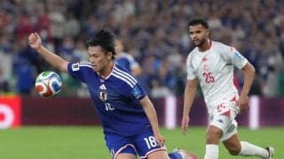上田綺世ヘッドで日本人初１試合複数得点マーク　日本史上最多更新１試合４ゴール