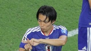 【Ｗ杯】負傷欠場の久保建英の「Ｋポーズ」を披露　先制アシストの中村敬斗「やるって約束した。喜んでいた」