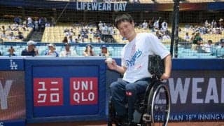  元車いすテニス世界ランキング1位の国枝慎吾氏がドジャースタジアムで始球式！ 