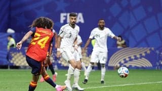 【W杯】スペイン戦、時速98キロ爆速ボレーが「エグすぎる」 “超至近”弾でオウンゴール誘発「あんな近距離から」ネット衝撃