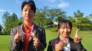 男子は田子吏央斗、女子は馬場千寛が優勝　ともに日本ジュニアが目標　関東中学ゴルフ