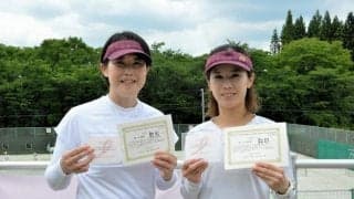 優勝の2ペアが全国へ　ピンクリボンレディーステニス岩手県大会