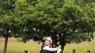 ゴルフ　青木瀬令奈がど根性でホールアウト