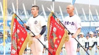 【高校野球】日大三・田中主将が優勝旗返還「あとはやるだけ」「感謝の気持ち忘れずに」／西東京
