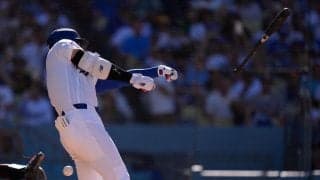 大谷翔平、松井裕樹との対戦で頭部かすめる抜け球に場内どよめき　ABSチャレンジも四球に