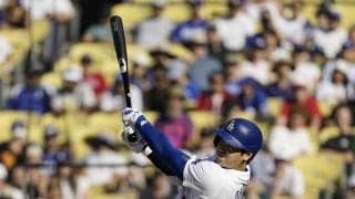 大谷翔平　誕生日の第４打席で中前タイムリー　１６１・６キロをはじき返す　ドジャースが３点差に迫る