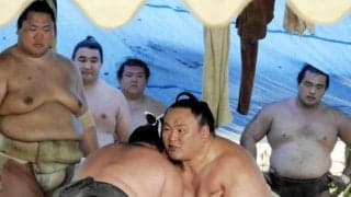 不屈の４１歳玉鷲が精力的に汗、阿炎はまさかの大遅刻で平謝り【大相撲】