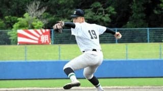 たった1人の他校部員を迎えた竹原　背番号19のエースの粘投実らず