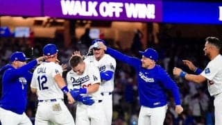 ドジャースが執念サヨナラでＭＬＢ最速６０勝到達！今季初延長戦でラッシングが決めた！大谷翔平は１９号逆転２ラン含む３安打４打点の大暴れ