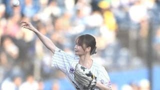 新谷姫加が始球式　予告通りノーバン投球「めっちゃ嬉しいです！」