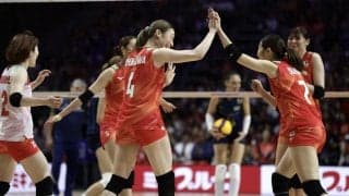 【バレー】日本、第２セット25－19で取り返す　佐藤＆和田の連続得点で完全な日本のペースに