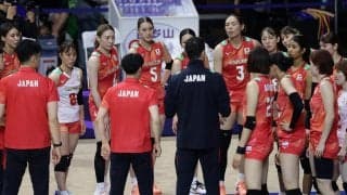 【バレー】日本、第４セット先に20点台に乗せるも23－23から２連続失点でブラジルに敗れる