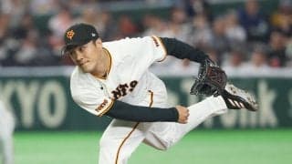 【巨人】球場どよめき…則本昂大のフォーク抜け阪神森下の左肩直撃　すぐさま帽子取り謝罪