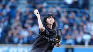 【ロッテ】櫻坂46山﨑天が始球式「真っすぐ飛んだので100点」大暴投の昨年のリベンジ果たす