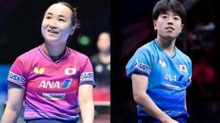 卓球日本開催に臨む両者にWTT公式が熱視線　伊藤美誠は「地元の舞台で好スタートを切る」篠塚大登は「雪辱を喫して臨む」