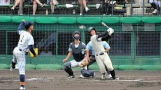 気が優しい強打者のフルスイング　長岡・村山選手が一時逆転の本塁打