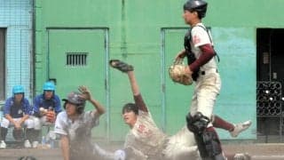 同点の十回表にスクイズ阻止　勢い乗ってサヨナラ勝ち　岡山操山