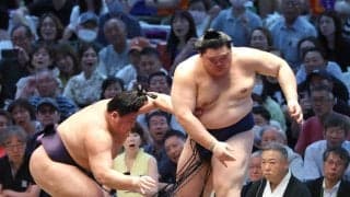 新小結・義ノ富士、またも横綱・大の里を破る　不戦勝を含め４戦全勝　「緊張したけど、深呼吸して落ち着かせた」